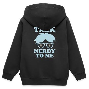 Podcast Host Podcaster Podcasting Podcast Listener - Kids Premium Organic Zip-up Hoodie - black - Back - AI Model Kid Male (0cm)