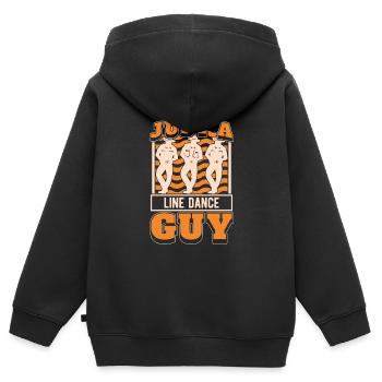 Line Dance Just A Line Dance Guy - Kinder Premium Organic Zip Hoodie - Schwarz - Hinten - AI Model Kid Male (0cm)