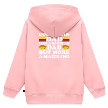 Arepa Kolumbianisches Essen - Kinder Premium Organic Zip Hoodie - Rosa - Hinten - AI Model Kid Female (0cm)