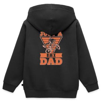 Bmx Bmx Biker Just A Bmx Dad - Kids Premium Organic Zip-up Hoodie - black - Back - AI Model Kid Male (0cm)