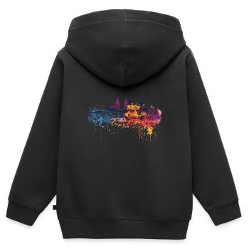 Menden (Sauerland) - Sweat Premium à capuche zippé enfant bio - noir - Dos - AI Model Kid Male (0cm)