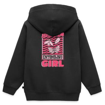 Entomologie Entomologe Insekt - Kinder Premium Organic Zip Hoodie - Schwarz - Hinten - AI Model Kid Male (0cm)