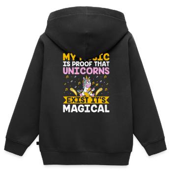 Musiker Songwriter Sänger Musiker Musik Musik Pr - Kinder Premium Organic Zip Hoodie - Schwarz - Hinten - AI Model Kid Male (0cm)