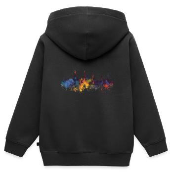 Neustadt an der Weinstraße - Sweat Premium à capuche zippé enfant bio - noir - Dos - AI Model Kid Male (0cm)