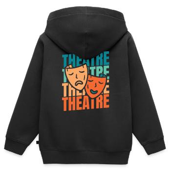 Theater Schauspieler - Kinder Premium Organic Zip Hoodie - Schwarz - Hinten - AI Model Kid Male (0cm)