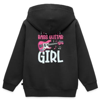 Bassist Bass Gitarre Basser - Kinder Premium Organic Zip Hoodie - Schwarz - Hinten - AI Model Kid Male (0cm)
