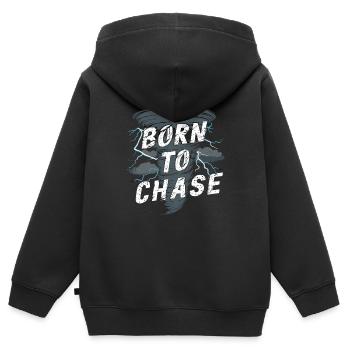 Erlebe Die Faszinierende Welt Des Tornadojagens - Kinder Premium Organic Zip Hoodie - Schwarz - Hinten - AI Model Kid Male (0cm)