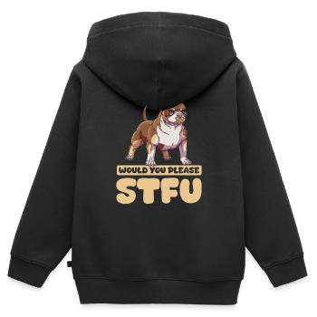 American Bully Stfu Would You Please Shut Up - Kids Premium Organic Zip-up Hoodie - black - Back - AI Model Kid Male (0cm)