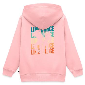 Danse en ligne - Sweat Premium à capuche zippé enfant bio - rose - Dos - AI Model Kid Female (0cm)