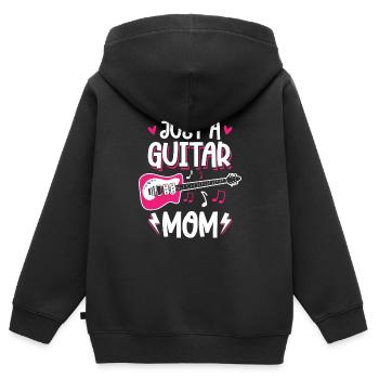 E Gitarre Elektrogitarre Mutter - Kinder Premium Organic Zip Hoodie - Schwarz - Hinten - AI Model Kid Male (0cm)