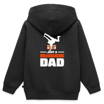 Breakdance Breakdancer Breakdancing Father - Kids Premium Organic Zip-up Hoodie - black - Back - AI Model Kid Male (0cm)