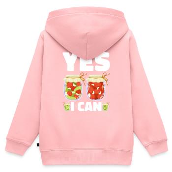 Konservieren Konservendosen Konserven Einmachen - Kinder Premium Organic Zip Hoodie - Rosa - Hinten - AI Model Kid Female (0cm)