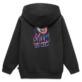 Ping Pong Spin zum Gewinnen - Kinder Premium Organic Zip Hoodie - Schwarz - Hinten - AI Model Kid Male (0cm)