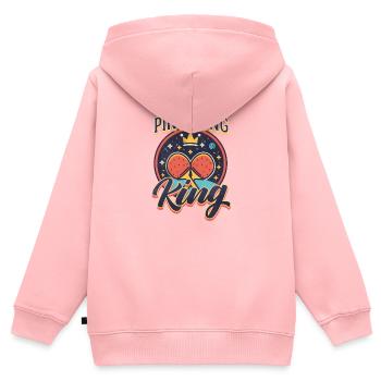 Ping Pong Ping Pong König - Kinder Premium Organic Zip Hoodie - Rosa - Hinten - AI Model Kid Female (0cm)