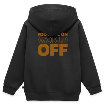 American Football Football On World Off - Kids Premium Organic Zip-up Hoodie - black - Back - AI Model Kid Male (0cm)