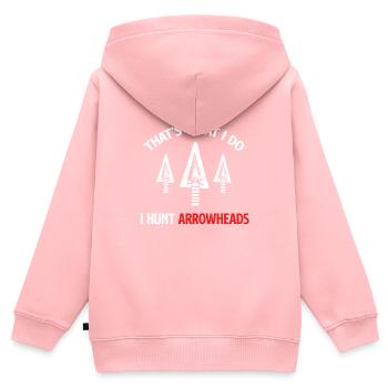 Das Ist Es, Was Ich Tue: Ich Jage Pfeilspitzen, - Kinder Premium Organic Zip Hoodie - Rosa - Hinten - AI Model Kid Female (0cm)
