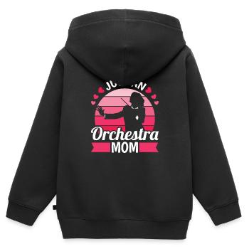 Orchester Mutter Just An Orchestra Mom - Kinder Premium Organic Zip Hoodie - Schwarz - Hinten - AI Model Kid Male (0cm)