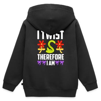 Balloon Twister Ballonkünstler Ballontiere - Kinder Premium Organic Zip Hoodie - Schwarz - Hinten - AI Model Kid Male (0cm)