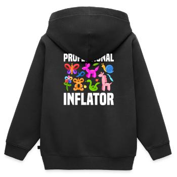 Balloon Twister Ballonkünstler Ballontiere - Kinder Premium Organic Zip Hoodie - Schwarz - Hinten - AI Model Kid Male (0cm)