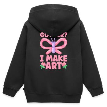 Balloon Twister Ballonkünstler Ballontiere - Kinder Premium Organic Zip Hoodie - Schwarz - Hinten - AI Model Kid Male (0cm)