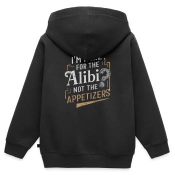Krimi-dinner-outfit, Party, Tatort - Kinder Premium Organic Zip Hoodie - Schwarz - Hinten - AI Model Kid Male (0cm)