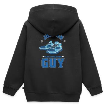 Ultramarathon Just An Ultra Marathon Guy - Kinder Premium Organic Zip Hoodie - Schwarz - Hinten - AI Model Kid Male (0cm)