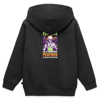 Halloween-Chemielehrer brauchen kein Kostüm Sca - Kinder Premium Organic Zip Hoodie - Schwarz - Hinten - AI Model Kid Male (0cm)