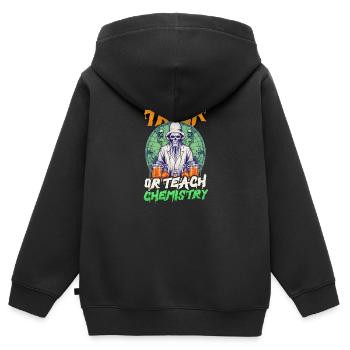 Halloween Chemielehrer Süßes Oder Saures Chemiker - Kinder Premium Organic Zip Hoodie - Schwarz - Hinten - AI Model Kid Male (0cm)