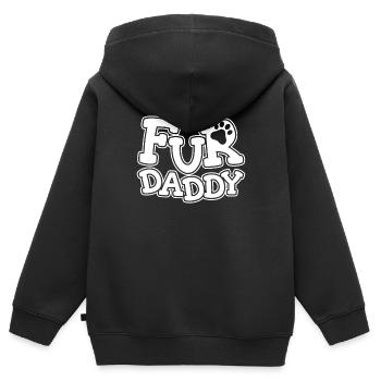 Hund Vierbeiner Hundepapa Fur Daddy - Kinder Premium Organic Zip Hoodie - Schwarz - Hinten - AI Model Kid Male (0cm)