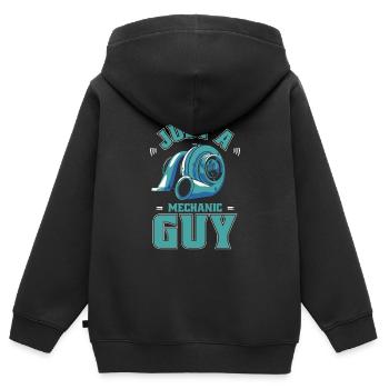 Schrauber Tuner Tuning Juste un tuleur de voiture - Sweat Premium à capuche zippé enfant bio - noir - Dos - AI Model Kid Male (0cm)