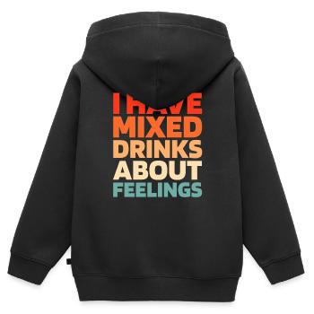 Schwarzer Humor Funny Quote Saying - Kinder Premium Organic Zip Hoodie - Schwarz - Hinten - AI Model Kid Male (0cm)