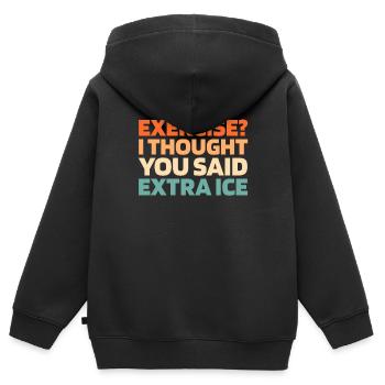 Schwarzer Humor Funny Quote Saying - Kinder Premium Organic Zip Hoodie - Schwarz - Hinten - AI Model Kid Male (0cm)