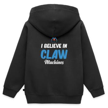 „i Believe In Claw Machines Lover Vending - Kinder Premium Organic Zip Hoodie - Schwarz - Hinten - AI Model Kid Male (0cm)