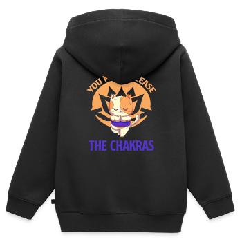 Vous devez desserrer les chakras. Guérir par - Sweat Premium à capuche zippé enfant bio - noir - Dos - AI Model Kid Male (0cm)