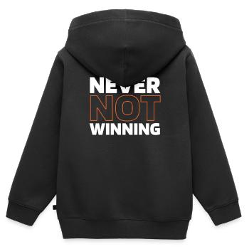 Basketball Basketballer - Kinder Premium Organic Zip Hoodie - Schwarz - Hinten - AI Model Kid Male (0cm)