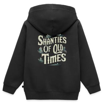 Sailors Sea Shanty Singing Ship Adventures - Kinder Premium Organic Zip Hoodie - Schwarz - Hinten - AI Model Kid Male (0cm)