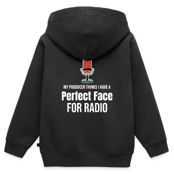 Mein Produzent Meint, Ich Hätte Das Perfekte - Kinder Premium Organic Zip Hoodie - Schwarz - Hinten - AI Model Kid Male (0cm)