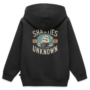 Sailors Sea Shanty Singing Ship Adventures - Kinder Premium Organic Zip Hoodie - Schwarz - Hinten - AI Model Kid Male (0cm)