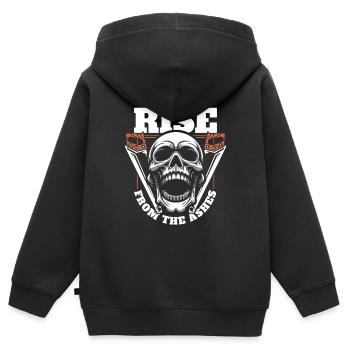Carpenter Carpenter Carpenter Skull - Kids Premium Organic Zip-up Hoodie - black - Back - AI Model Kid Male (0cm)
