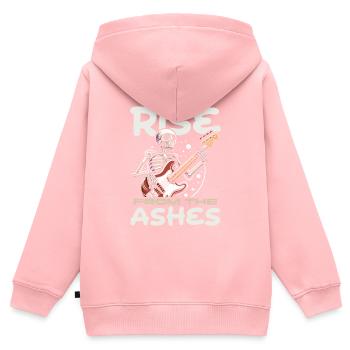 Bassist Bass Guitar Basser Skeleton - Kids Premium Organic Zip-up Hoodie - rose - Back - AI Model Kid Female (0cm)