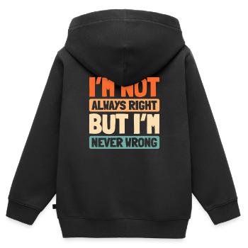 Schwarzer Humor Funny Quote Saying - Kinder Premium Organic Zip Hoodie - Schwarz - Hinten - AI Model Kid Male (0cm)