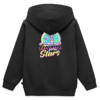 Gymnastik auf der Suche nach den Sternen - Kinder Premium Organic Zip Hoodie - Schwarz - Hinten - AI Model Kid Male (0cm)
