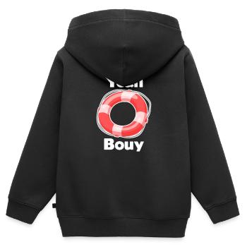 Yeah Bouy Funny Lifeguards Island Waterpolo - Kinder Premium Organic Zip Hoodie - Schwarz - Hinten - AI Model Kid Male (0cm)