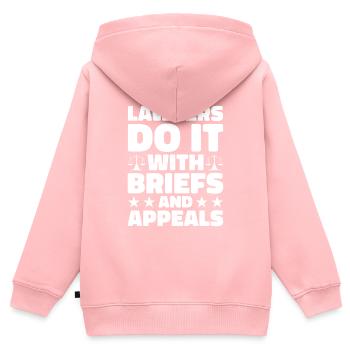 Anwalt Rechtsanwalt Gericht Staatsanwalt - Kinder Premium Organic Zip Hoodie - Rosa - Hinten - AI Model Kid Female (0cm)