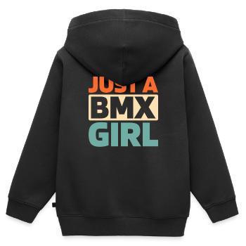 Bmx Bmx Biker Just A Bmx Girl - Kids Premium Organic Zip-up Hoodie - black - Back - AI Model Kid Male (0cm)