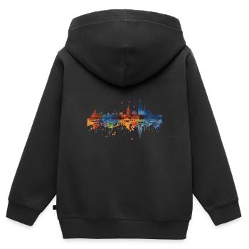 Weil am Rhein - Kinder Premium Organic Zip Hoodie - Schwarz - Hinten - AI Model Kid Male (0cm)