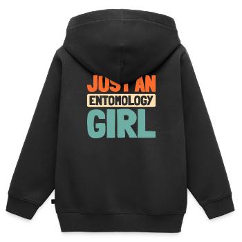 Entomologie Entomologe Insekt - Kinder Premium Organic Zip Hoodie - Schwarz - Hinten - AI Model Kid Male (0cm)