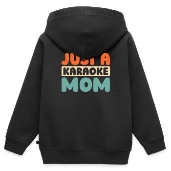 Karaoké Juste une maman karaoké - Sweat Premium à capuche zippé enfant bio - noir - Dos - AI Model Kid Male (0cm)