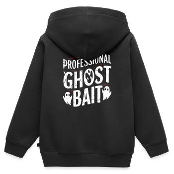 Appât fantôme Halloween Parapsychologie Paranormal - Sweat Premium à capuche zippé enfant bio - noir - Dos - AI Model Kid Male (0cm)