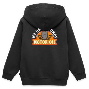 Auto Mechaniker Kfz Mechatroniker Schrauber - Kinder Premium Organic Zip Hoodie - Schwarz - Hinten - AI Model Kid Male (0cm)